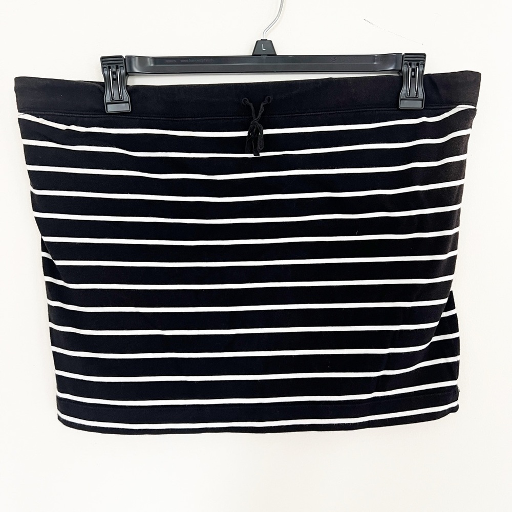 Gap Black and White Striped Women's Bandeau Skirt XL Cotton Beach Pool Resort